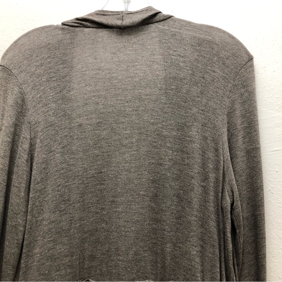 Van Heusen Women's Size M Tan Long Sleeve Open Front Asymmetric Hem Cardigan - Picture 5 of 8